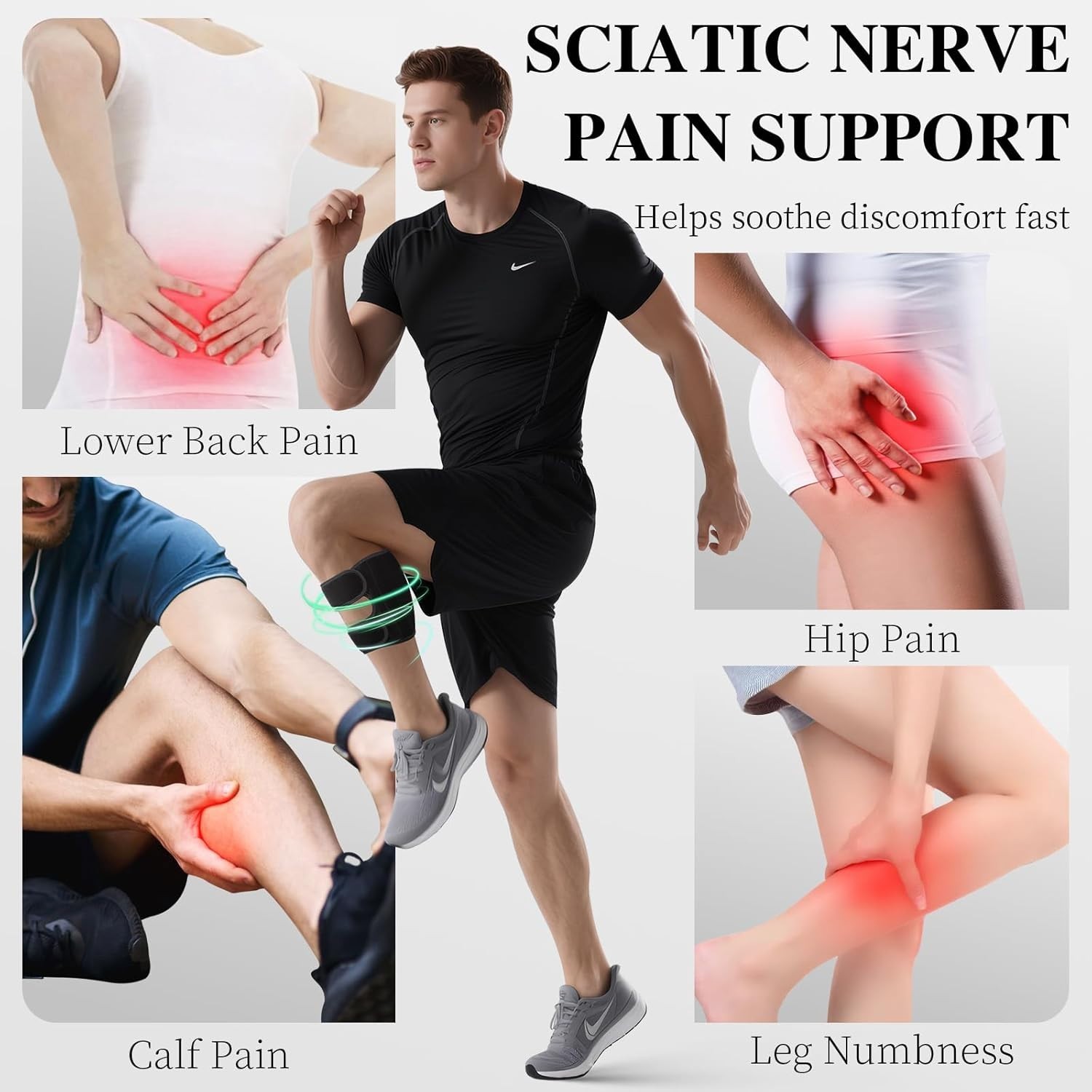 Sciatica Pain Relief Devices Brace,Adjustable Sciatic Knee Brace | Sciatic Nerve