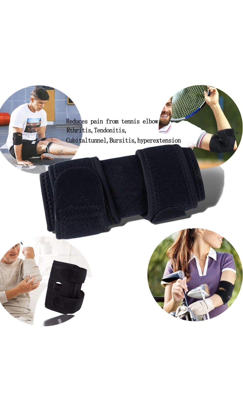 Tennis Elbow Brace Support Splint Arm Sleeve Tendonitis Joint Pain Arthritis