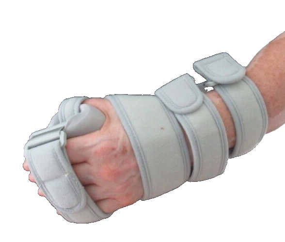 Fanwer Stroke Resting Hand Splint Night Immobilizer Wrist Finger Brace Gray