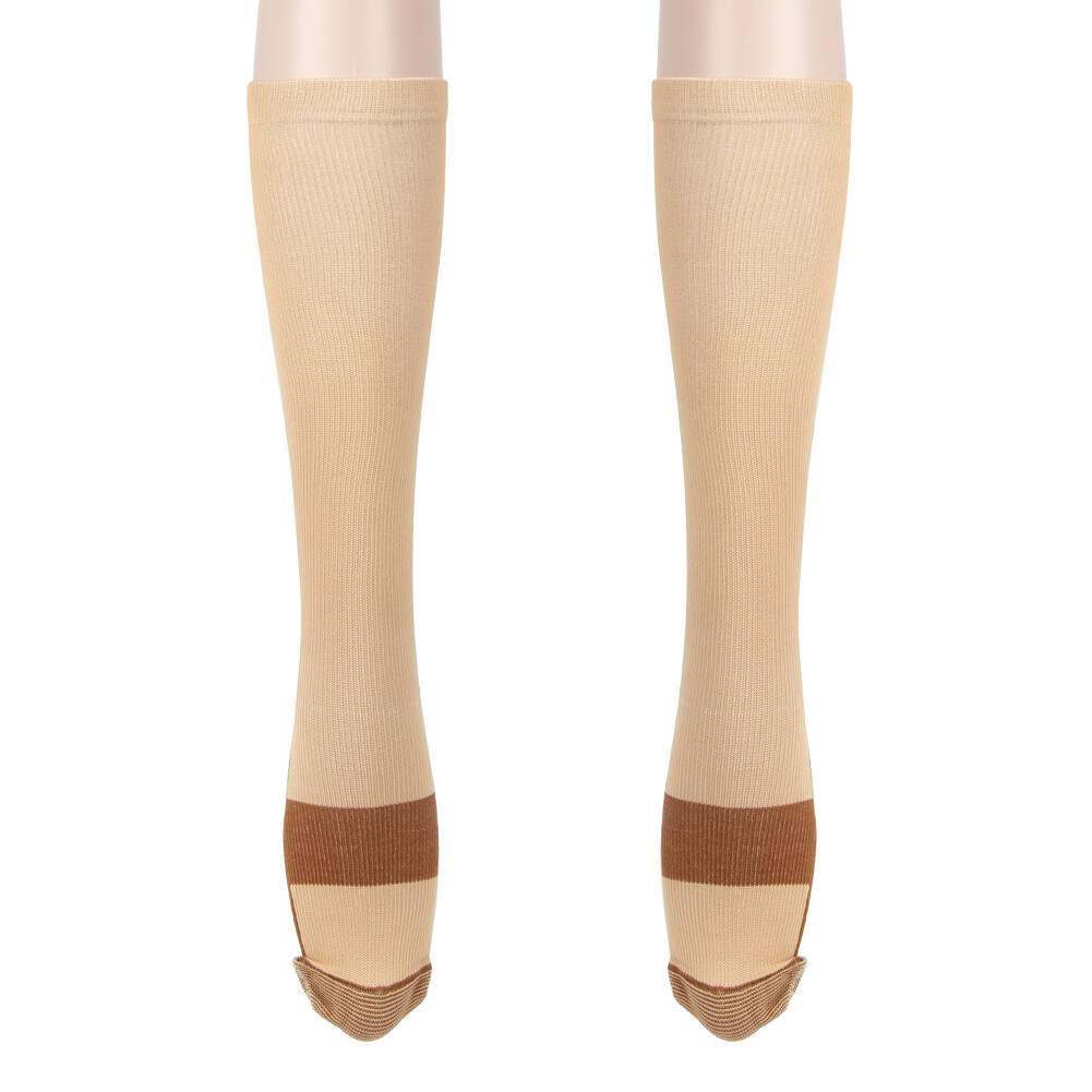 3 Pairs Compression Socks 20-30mm Hg Knee High Copper Mens / Womens S-XXL USA