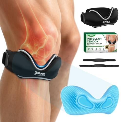 Patellar Tendon Support Strap, Adjustable Non-Slip Knee Brace for Pain