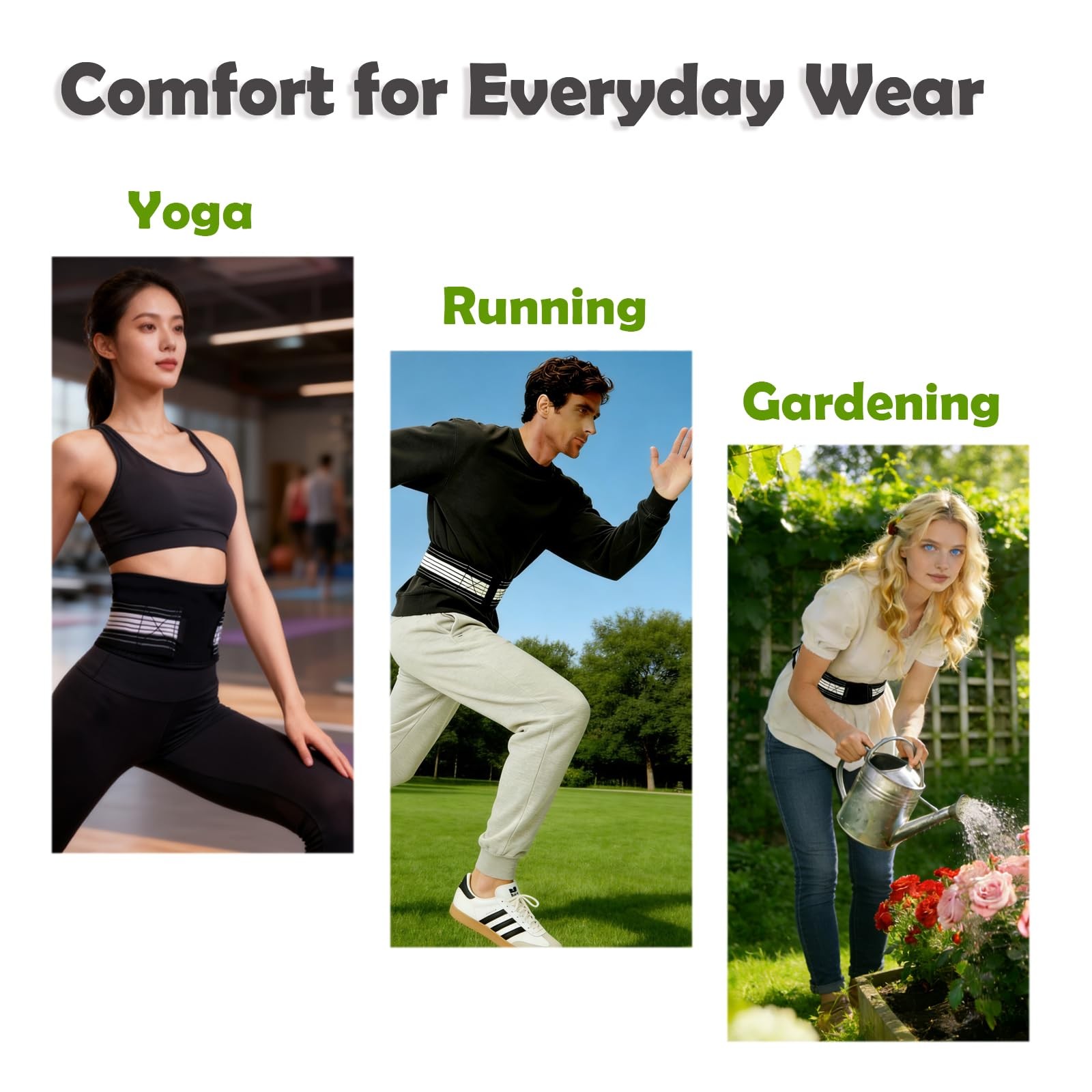 Lightweight Lower Back Brace for Women Men: Narrow Lumbar Support for Pain Re…