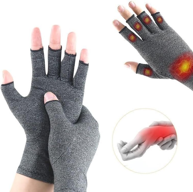 Compression Arthritis Gloves,Fingerless Carpal Tunnel Pain Relief Gloves Wome…