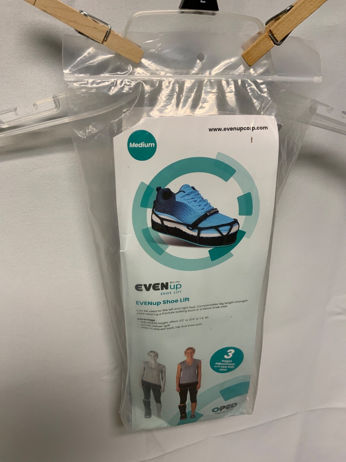 Even Up Shoe Lift by OPED Medical Either Foot Prevents Uneven Gait Medium
