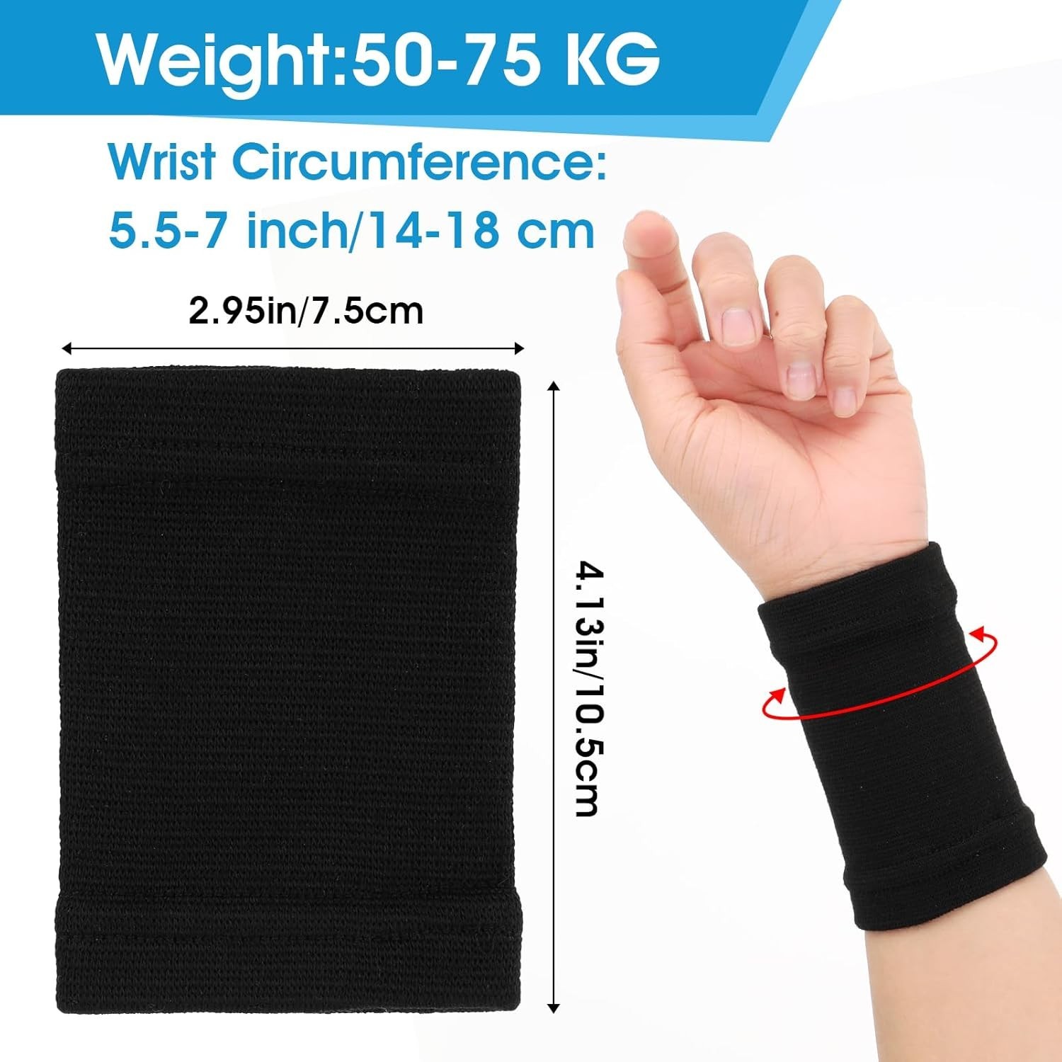 Stretchable Wrist Support Sleeves for Joint Pain Relief – One Size Fits All