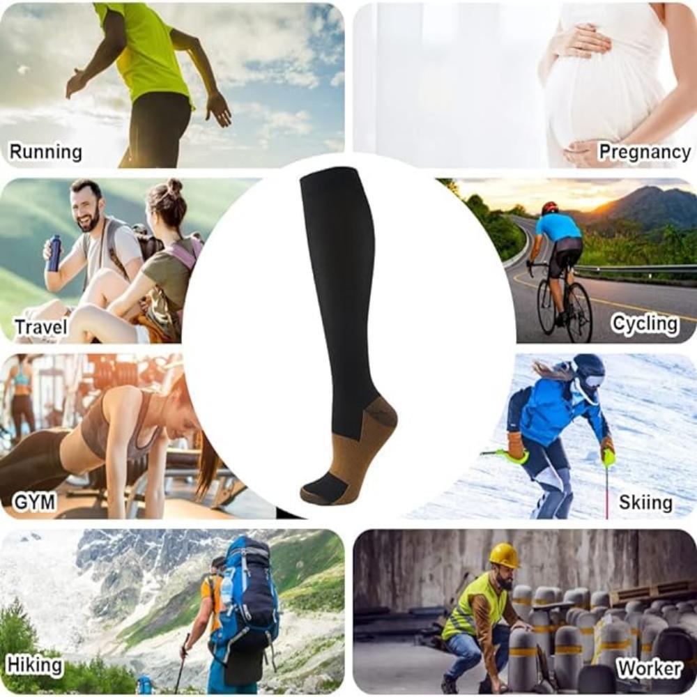 For Promoting Blood Circulation Nurse Sports Knee High Socks Varicose Veins