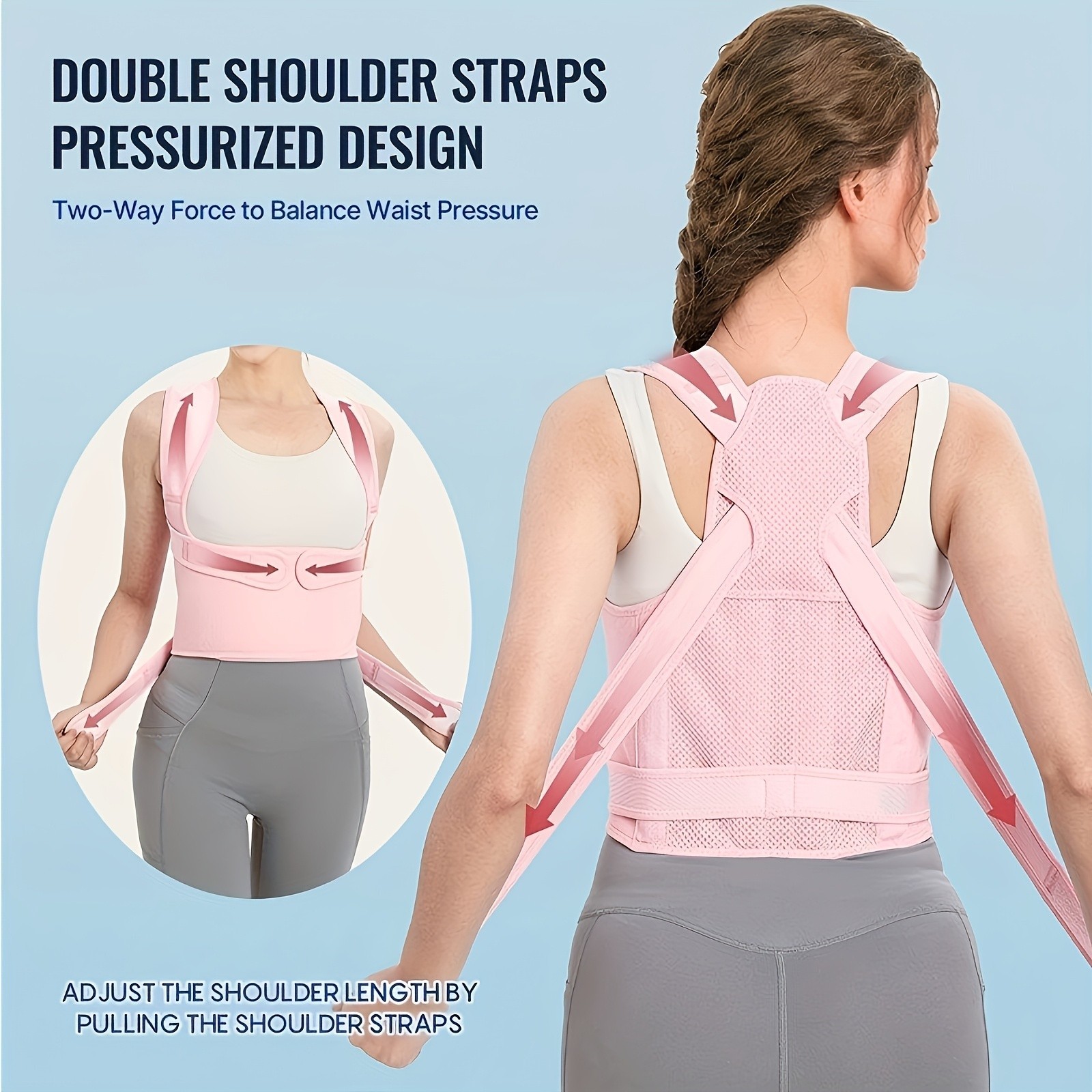 Back Brace Posture Corrector Women Men Shoulder Straightener Adjustable Support