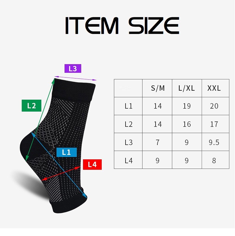 Ankle Brace Compression Sleeve Support Socks Foot Fasciitis Pain Relief Socks US