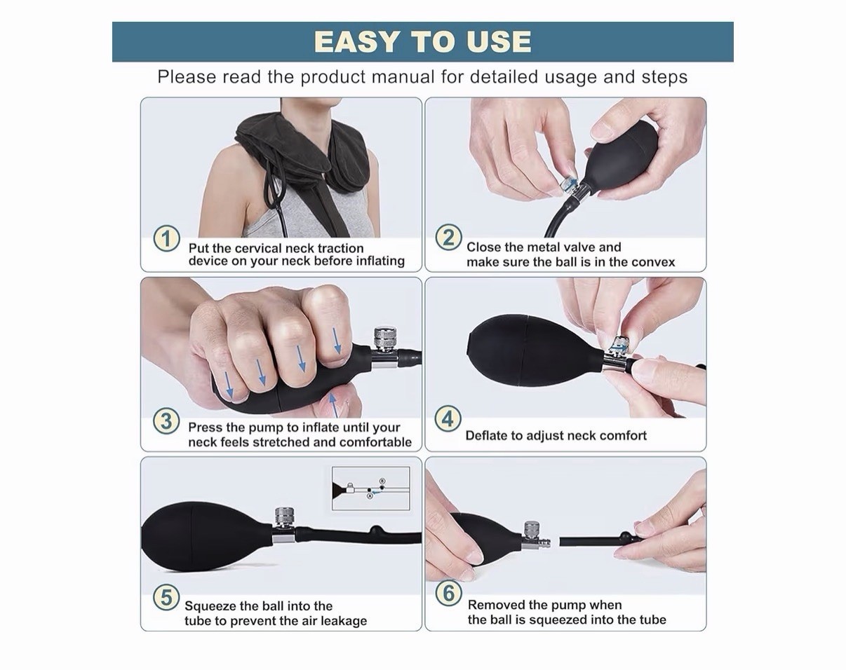 Neck Stretcher, Cervical Traction Device, for Neck Pain Relief, Decompression