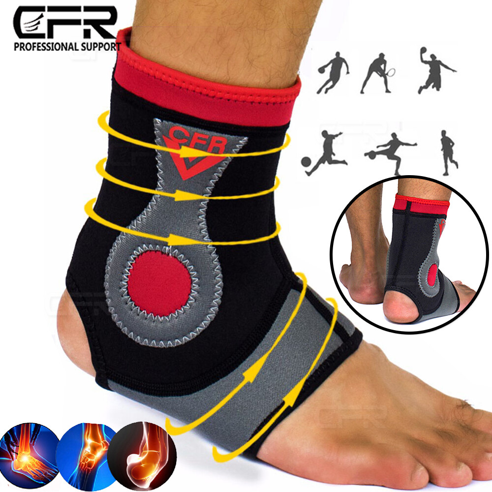 Ankle Foot Compression Wrap Sleeve Bandage Brace Support Sport Pain Protection @