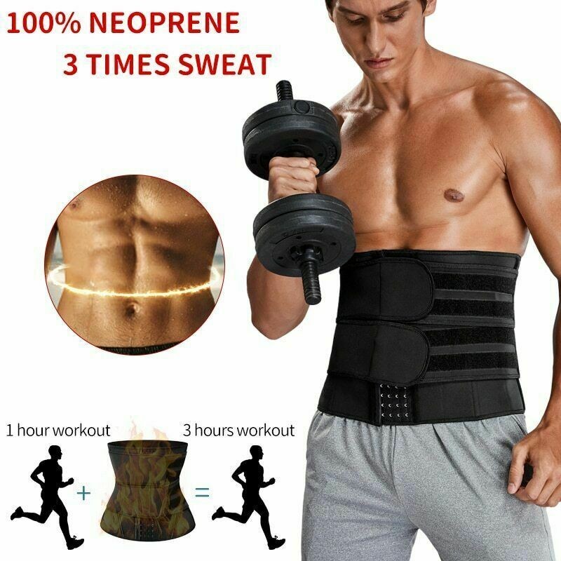 Waist Trimmer Belt Slimming Sweat Trainer Tummy Fat Burner Body Shaper Support