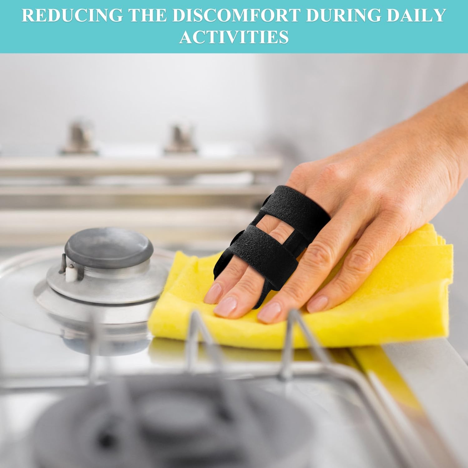 Upgraded Trigger Finger Splint with 2 Metal Support Bars, Adjustable Finger B…