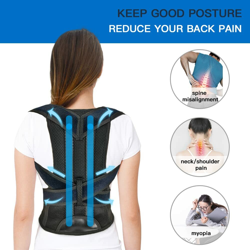 Hunchback Kyphosis Posture Back Brace Corrector Round Shoulder Orthopedic Belt