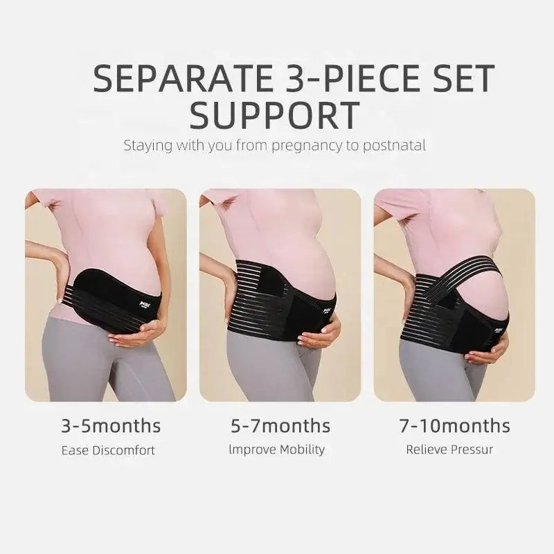 Lightweight Maternity Band Breathable 3 in 1 Belly Support Brace for Abdomen Pe