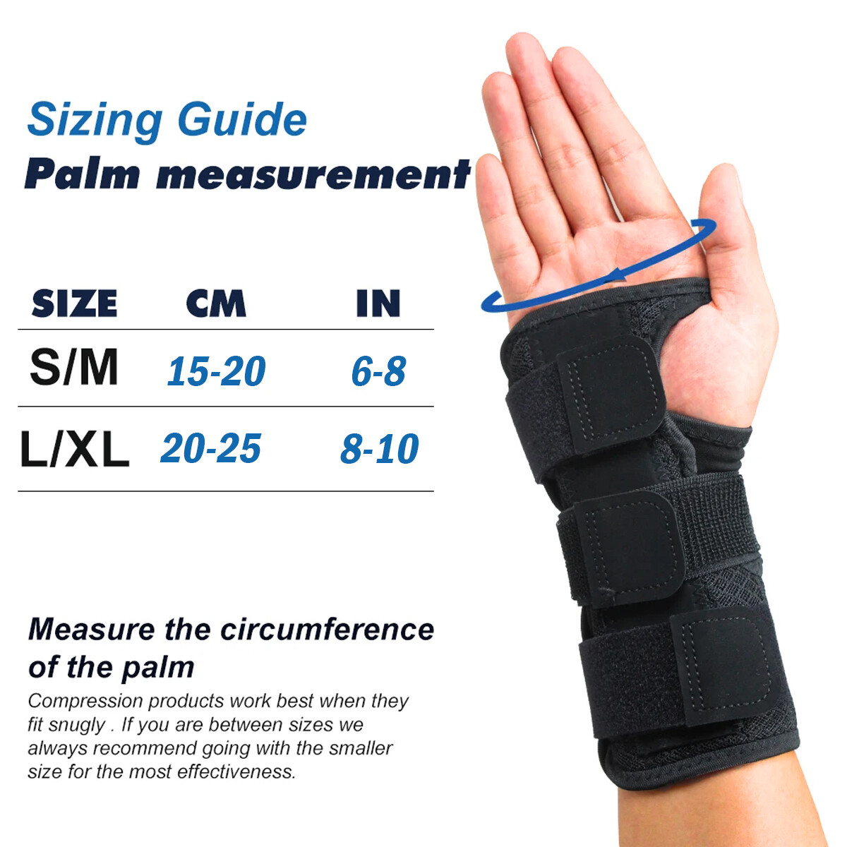 Hand Wrist Brace Support Sprain Splint Carpal Tunnel Sprain Arthritis Right&Left