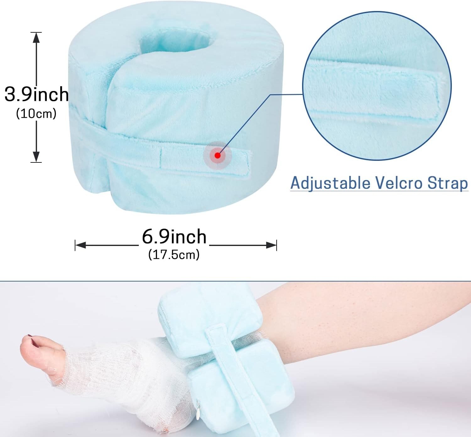 Foot Elevation Pillow Ankle Heel Protector Wedge Foot Support Cushion | Anti-…