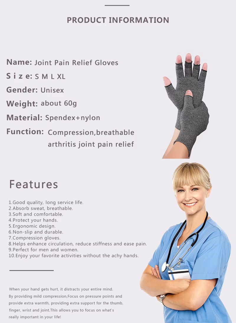 Compression Arthritis Gloves Joint Pain Relief Wrist Support Hand Brace Gloves