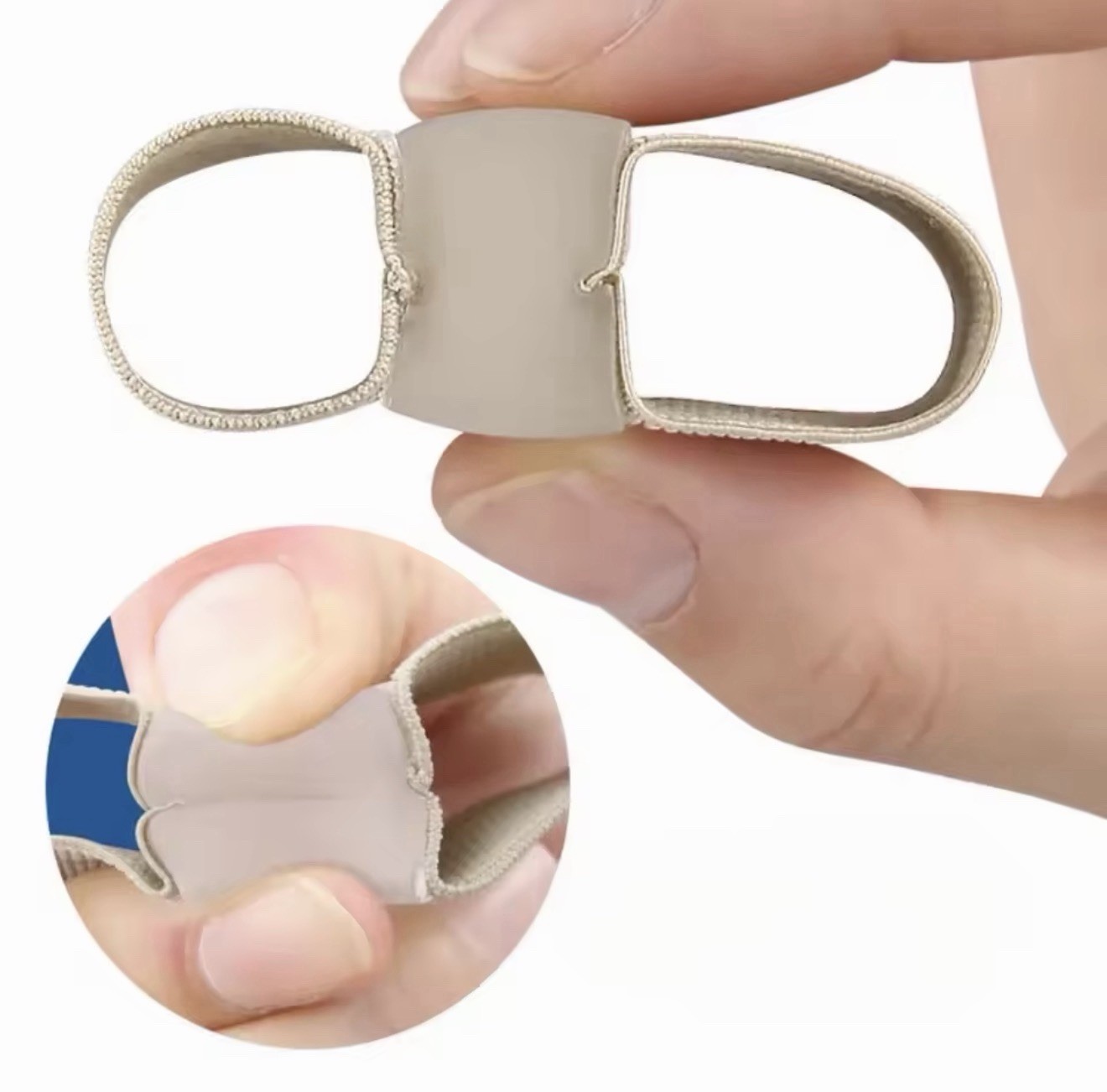 2Pcs – Two-Hole Toe Corrector Splitter Adjustable Stretchy Gel Elastic One Size
