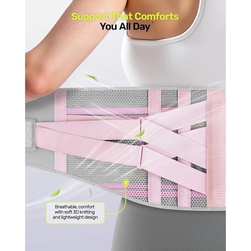 Women’s Back Support Brace Ergonomic Adjustable Pain Relief Sciatica Comfort New