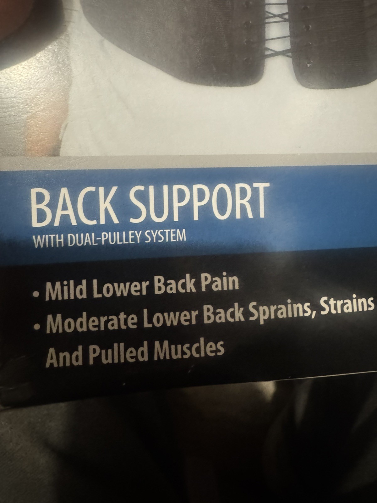 Curad Back Support Dual-Pulley System L/XL ORT22500LXLD Lower Back Pulled Muscle