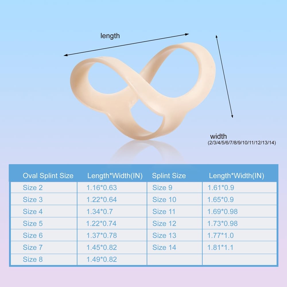Oval Finger Splint 8 pcs, Splints for large(5,6,7,8,9,10,11,12)
