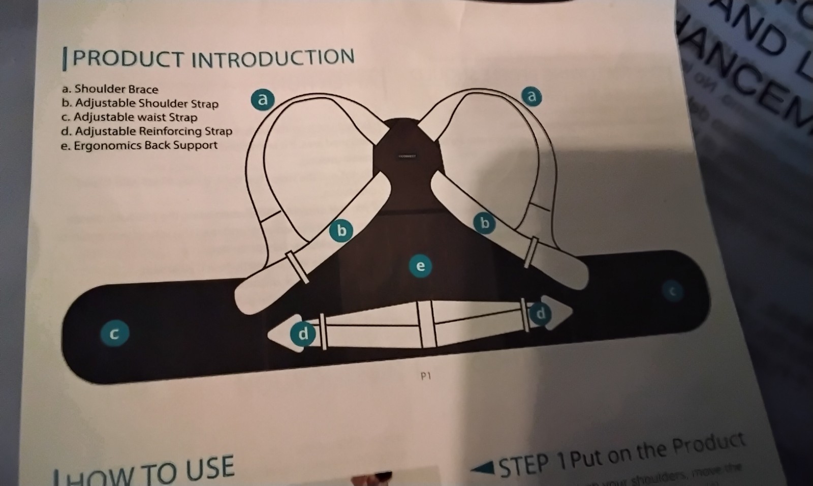 Vicorrect Posture Correct Support Back Brace Men/ Woman – Size M
