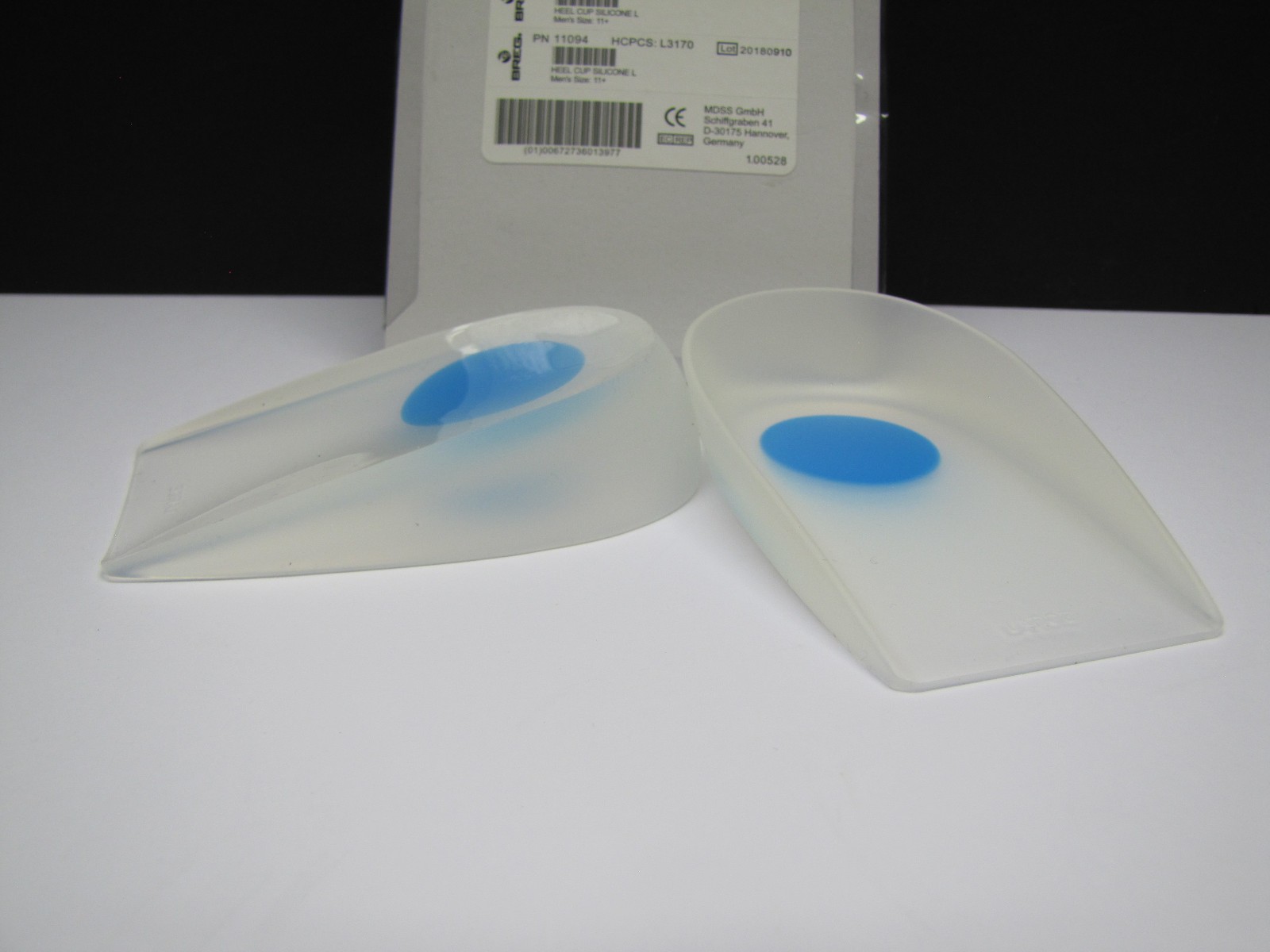 Breg Medical Grade Silicone Heel Cups – 11094 – Mens Womens Size Large