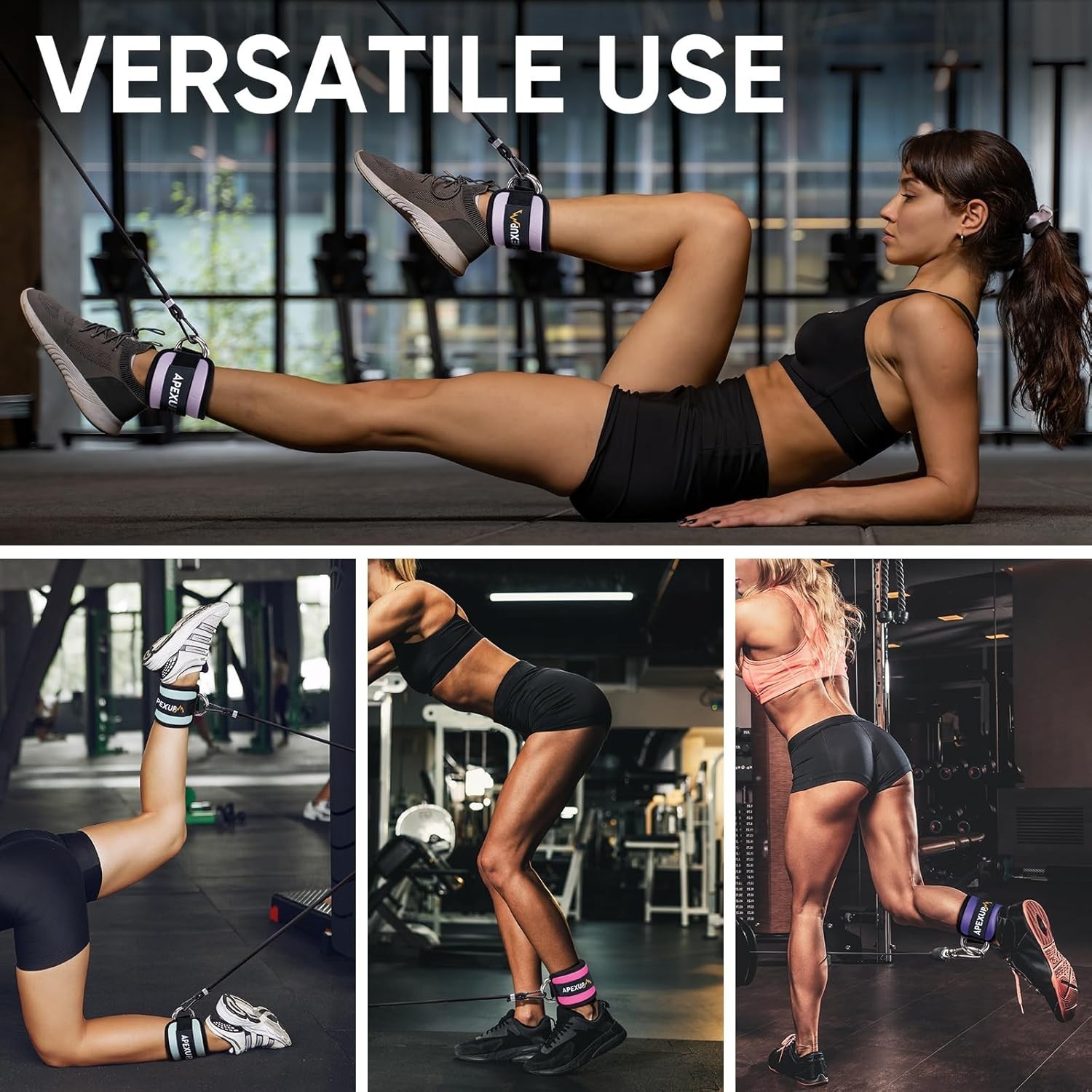 Adjustable Neoprene Ankle Strap for Cable Machines – Perfect for Glute Workouts