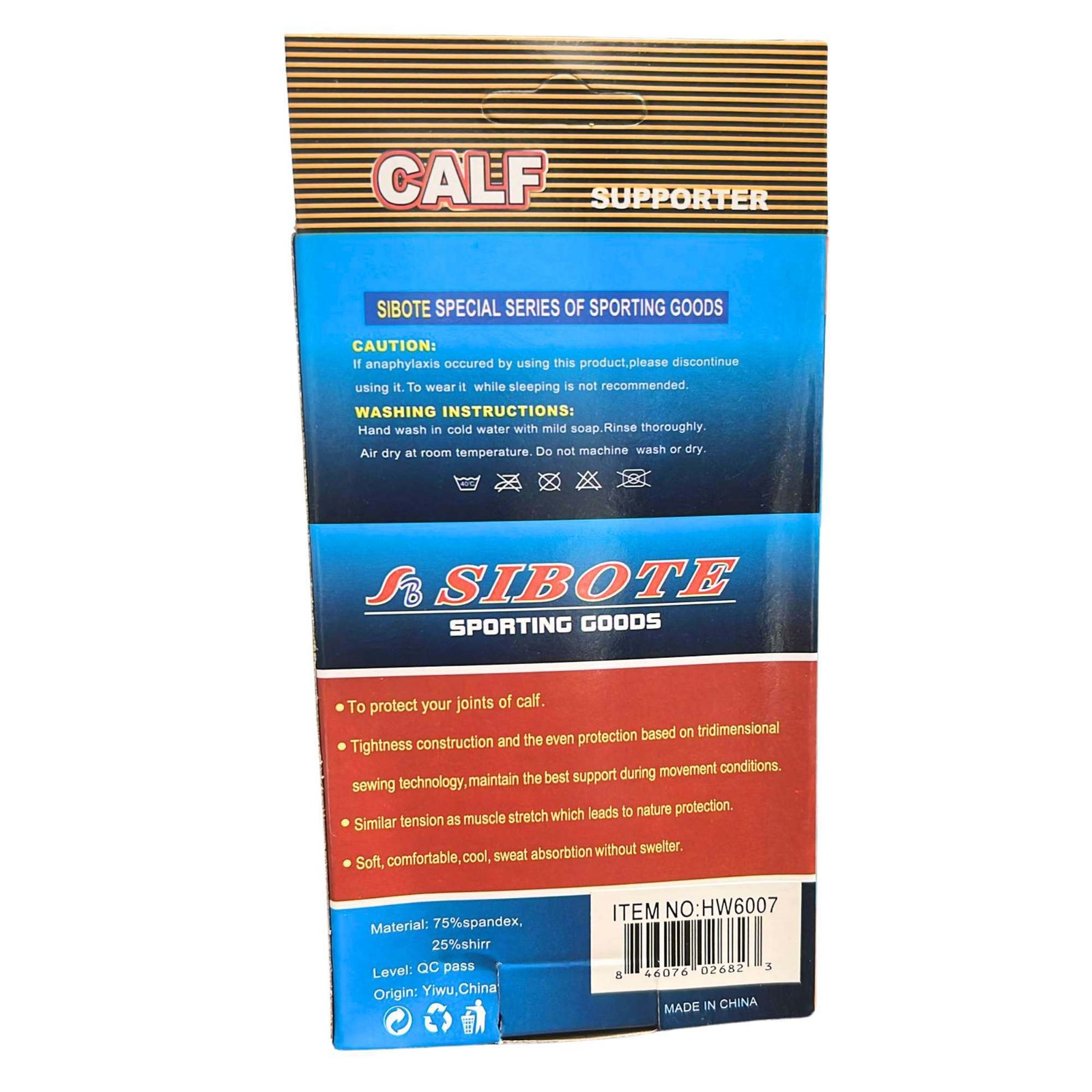 Sibote Calf Support for Comfort, Compression & Active Movement: 1 Pack