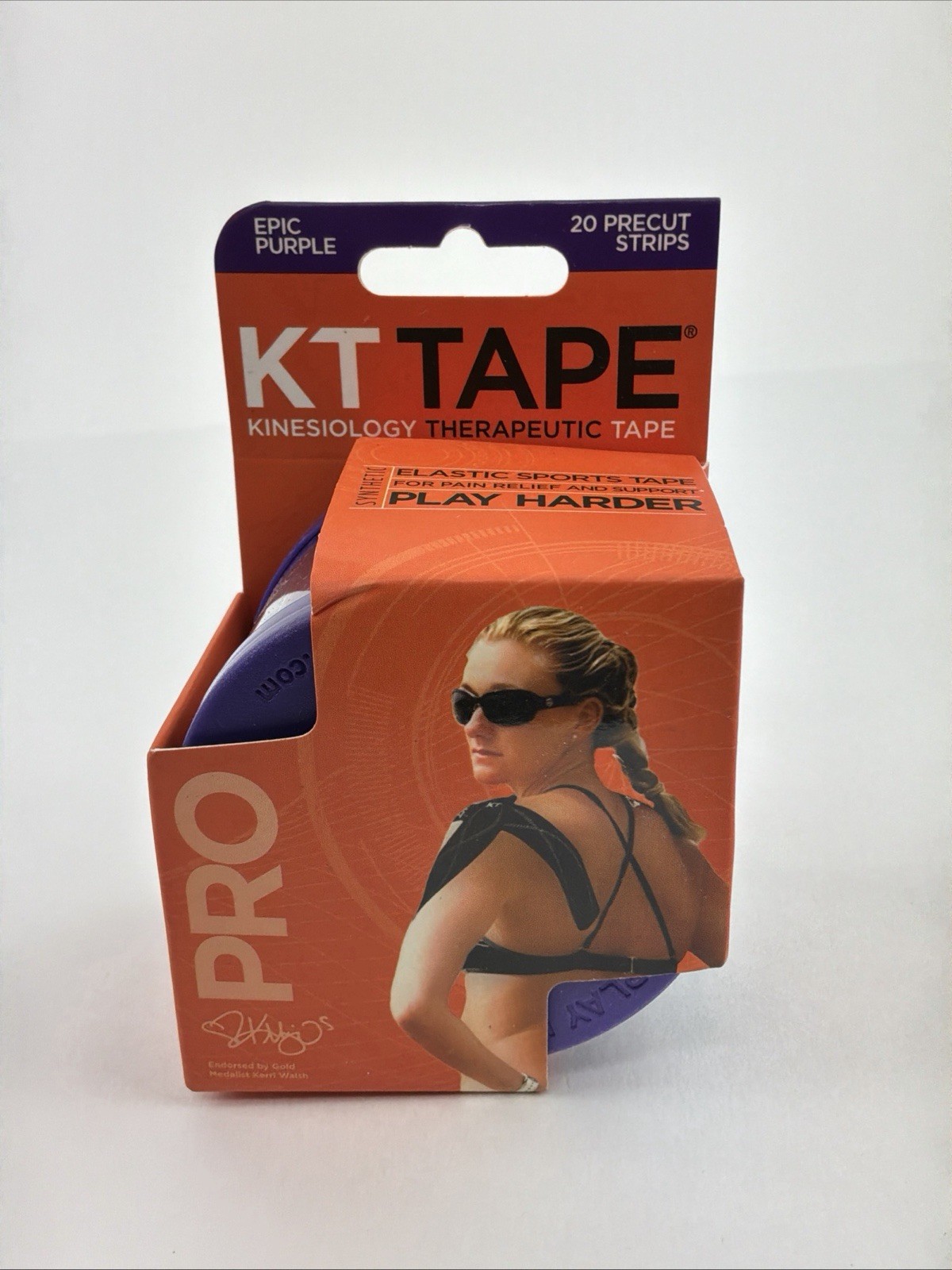KT Tape Pro 10″ Precut Epic Purple Therapeutic Elastic Sports Roll 20 Strips