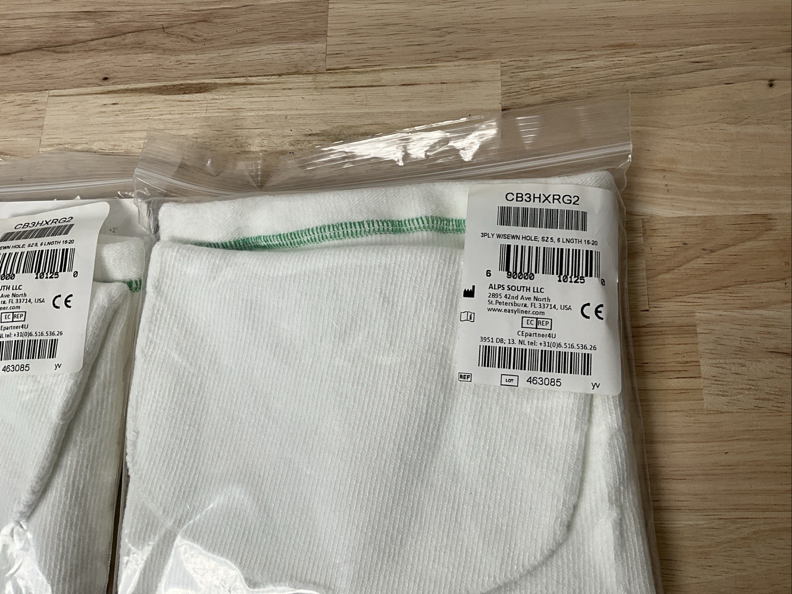 Lot Of 2 CoolBlue Blue 3 Ply Prosthetic Sock CB3HXRG2 Size 5, 6 Length 16-20