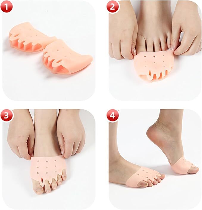 Corrector de Juanete 2 Separadores De Gel Suave Para Dedos Del Pie
