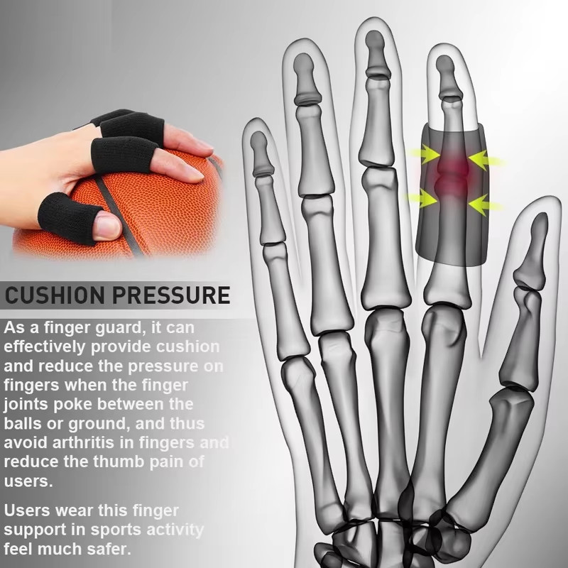 10 Finger Sleeves Compression Protector Elastic Fiber Support Pain Management
