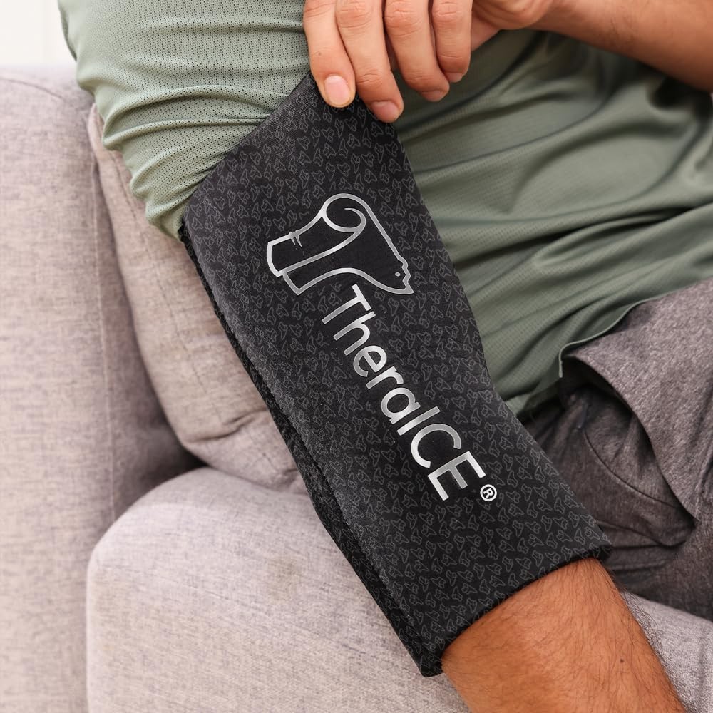 TheraICE Elbow Ice Pack Compression Sleeve for Injuries (PRO Elbow Sleeve, Sm