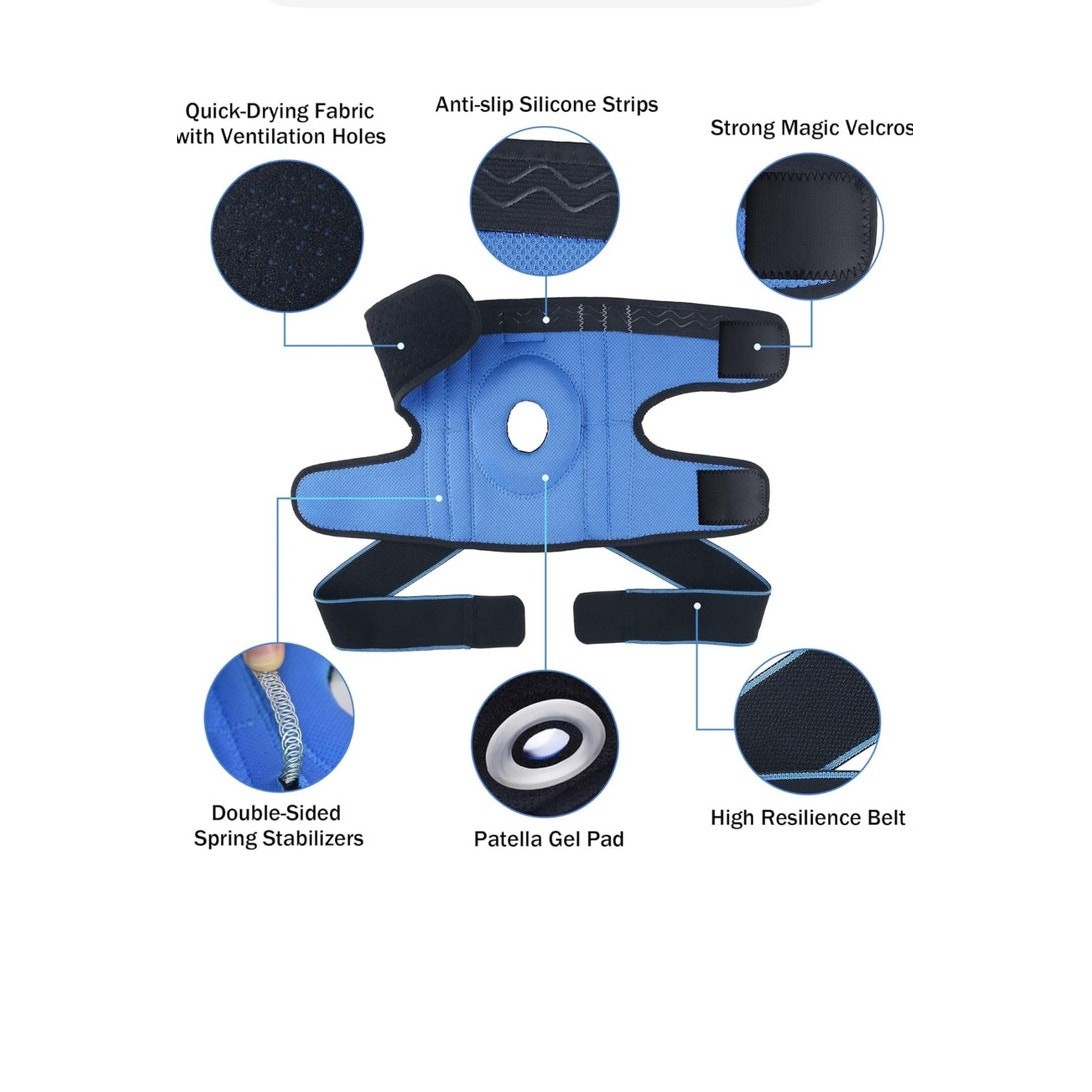 Moxita Knee Brace Black Blue Knee Pain Tendinitis Arthritis