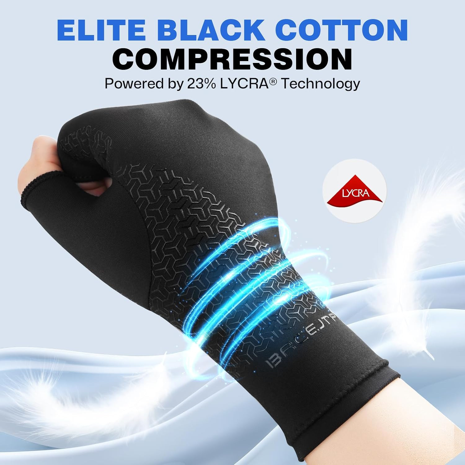 Arthritis Gloves for Women Men, Fingerless Compression Gloves – S | 23% LYCRA Fi