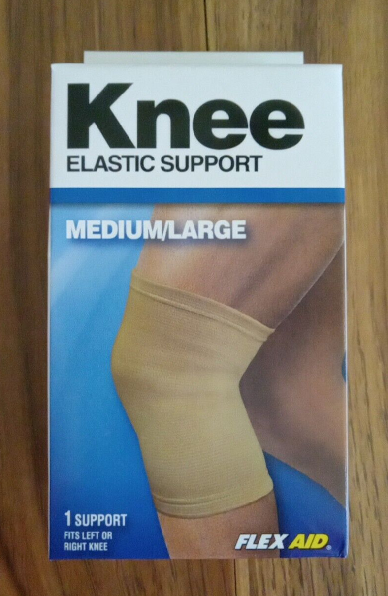 Flex Aid Elastic Knee Stabilizer Support Brace Wrap, Medium / Large ~ Brand New