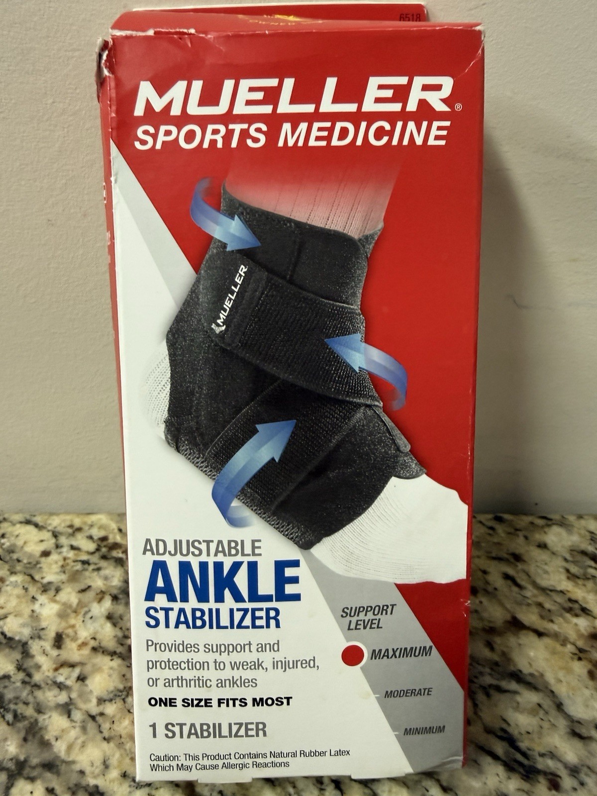 Mueller Adjust Ankle Stabilizer Criss-cross strapping Black M4.5-14/W 6-15.5 GV