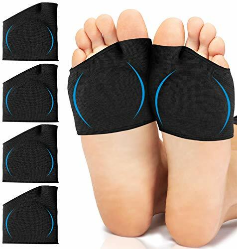 Metatarsal Sleeve with Gel Pads, Ball of Foot Cushions with Soft Gel, 4 Pieces