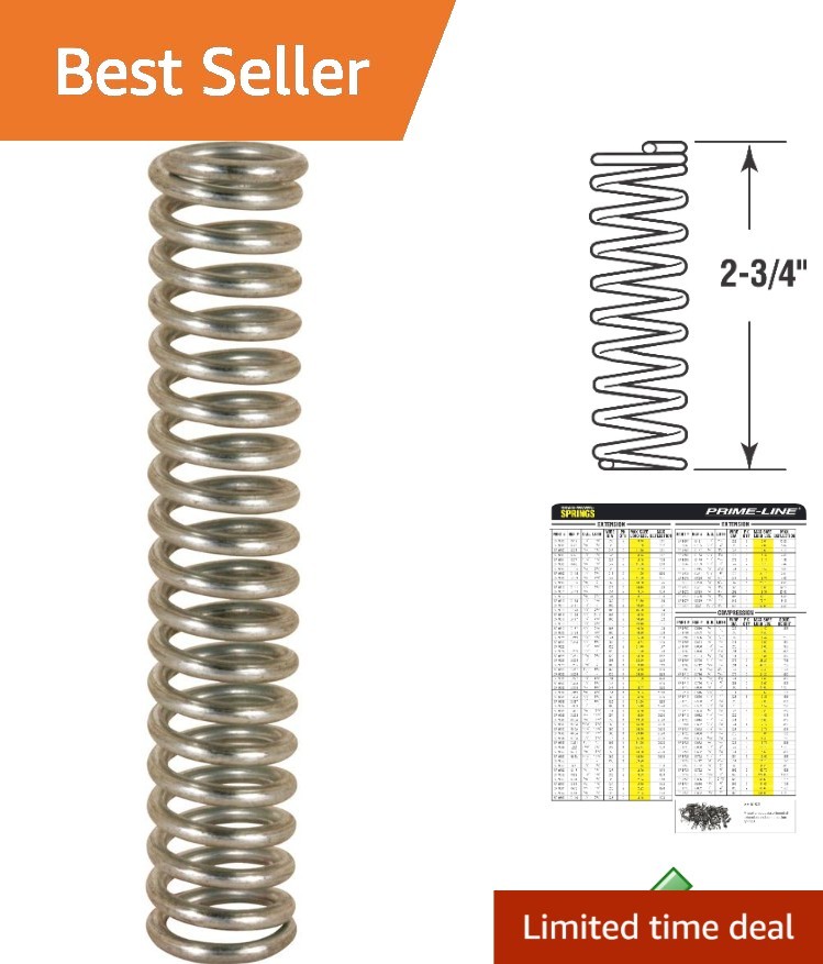 Nickel Plated Compression Spring 1/2 Inch 2 Pack for Mechanical Devices