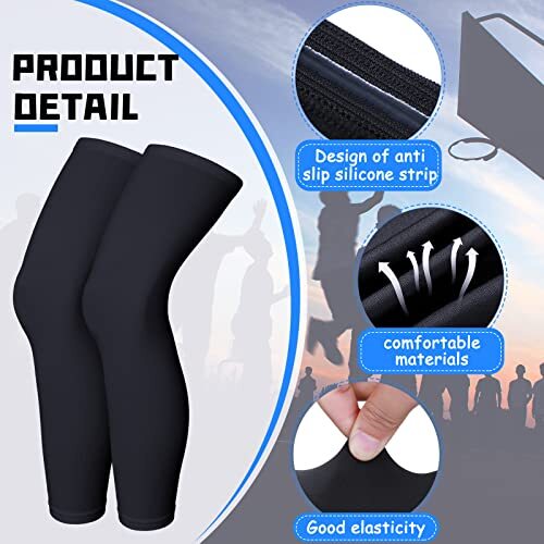 4 Pairs Kids Compression Arm & Leg Sleeves for Basketball Black & White, Small