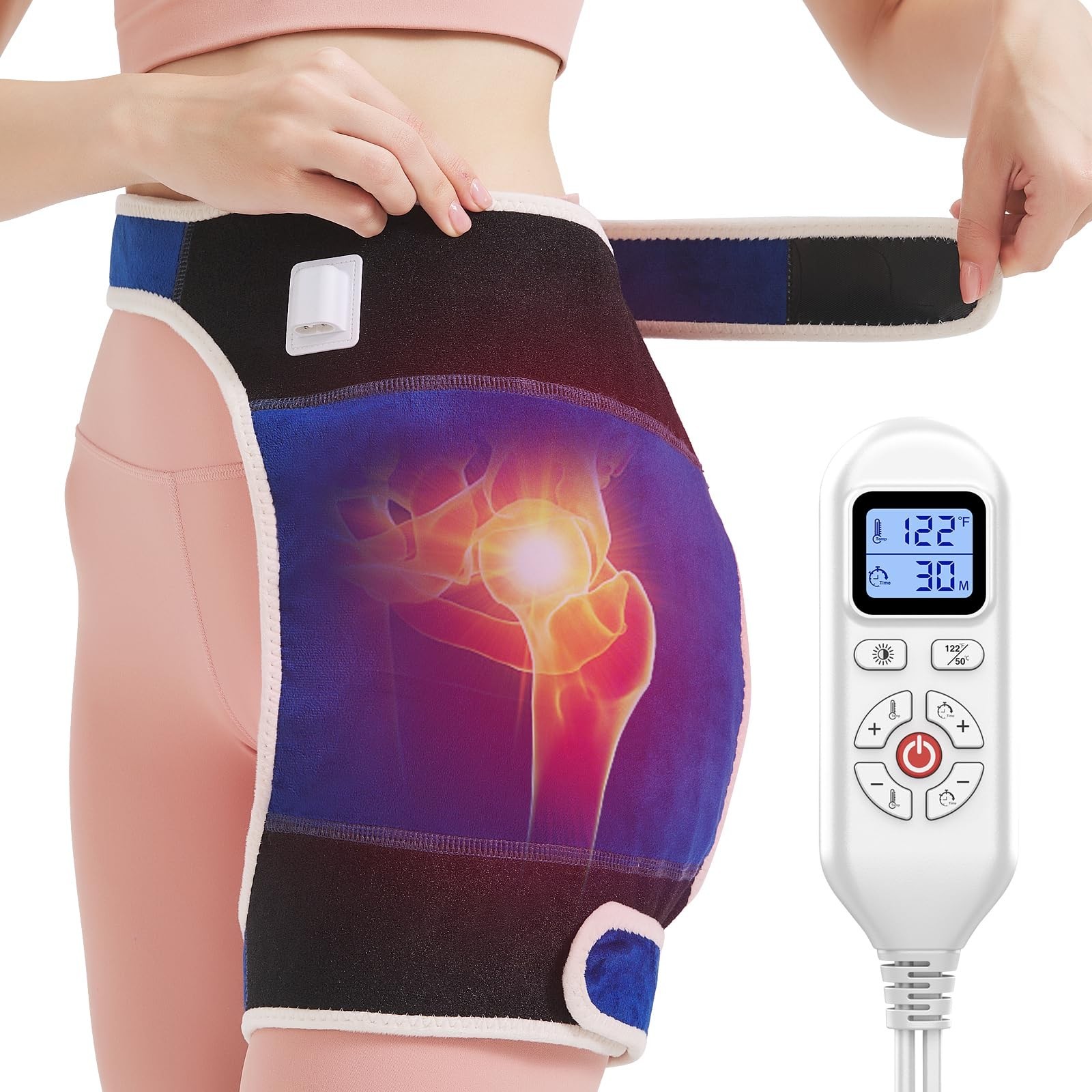 Hip Heating Pad for Hip Pain Relief,Hip Support Brace for Sciatica Pain Relie…