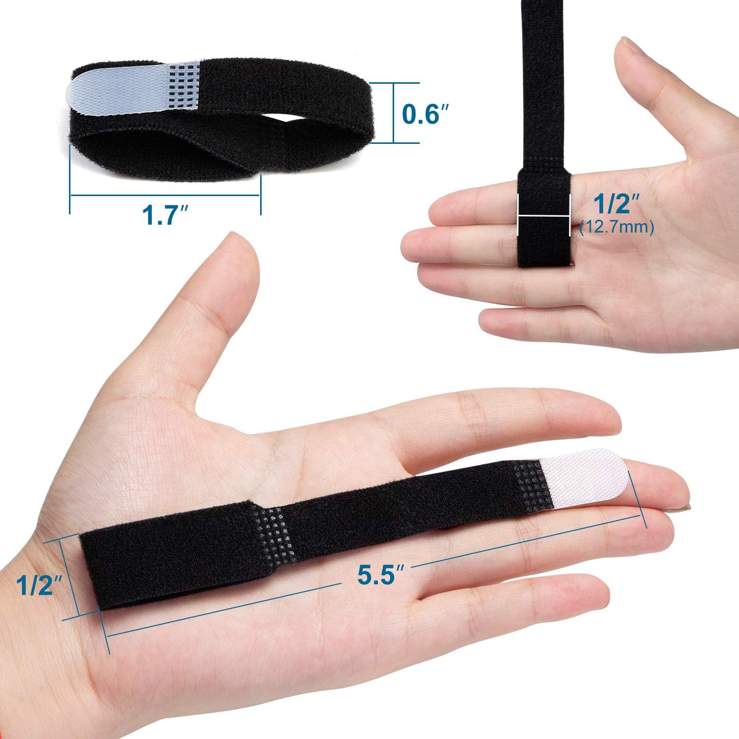 Finger Buddy Wraps, 6 PCS Finger Loops Tapes for Broken, Jammed, Swollen Finger
