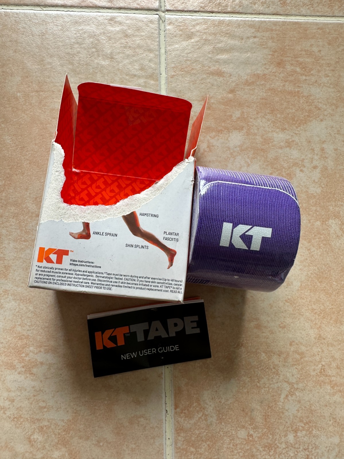 KT Tape Pro Elastic Sports Tape 20- 2 x10″ Strips -Purple