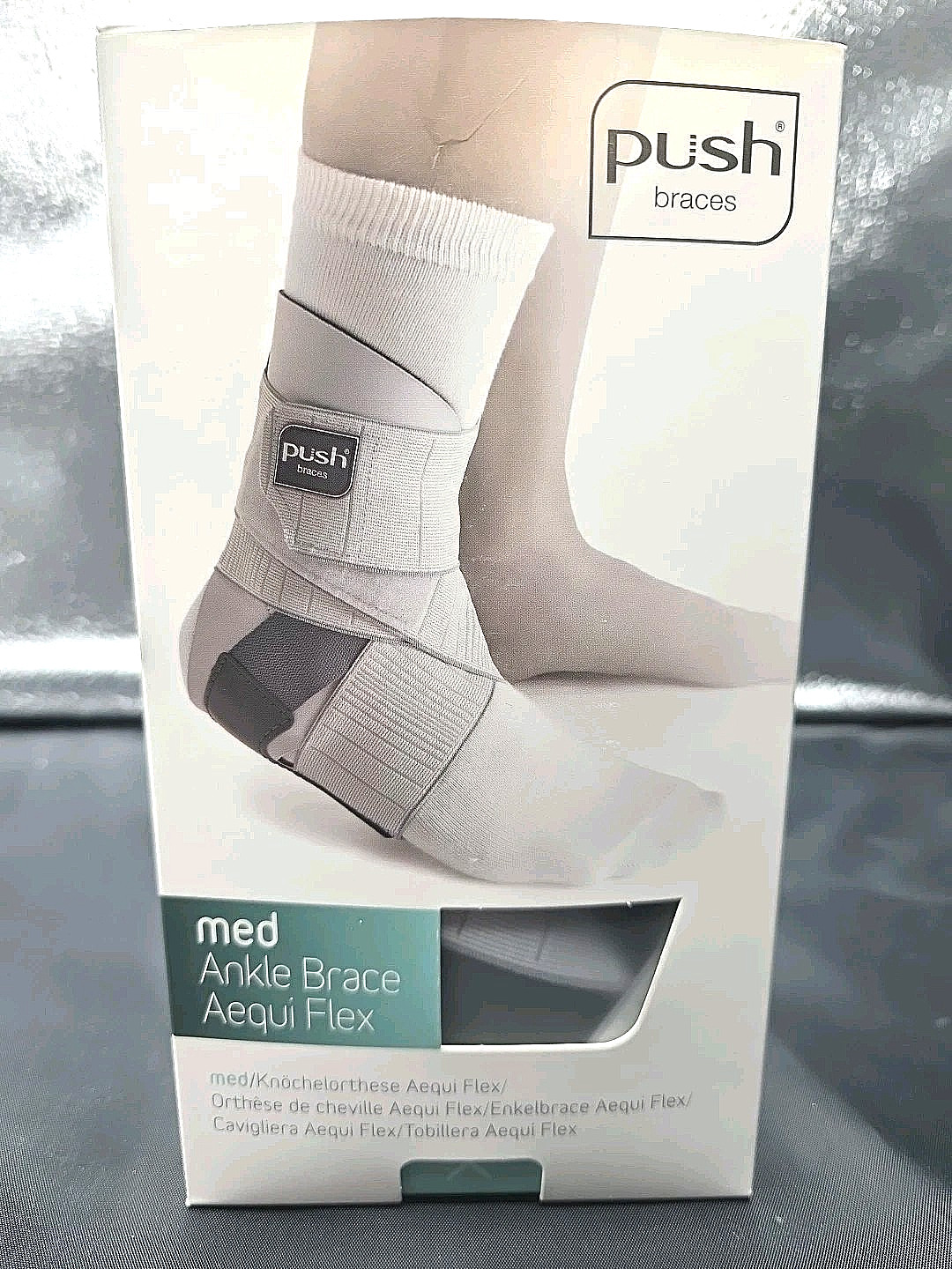 PUSH BRACES Med Ankle Brace Aequi Support Size 3 Left Side