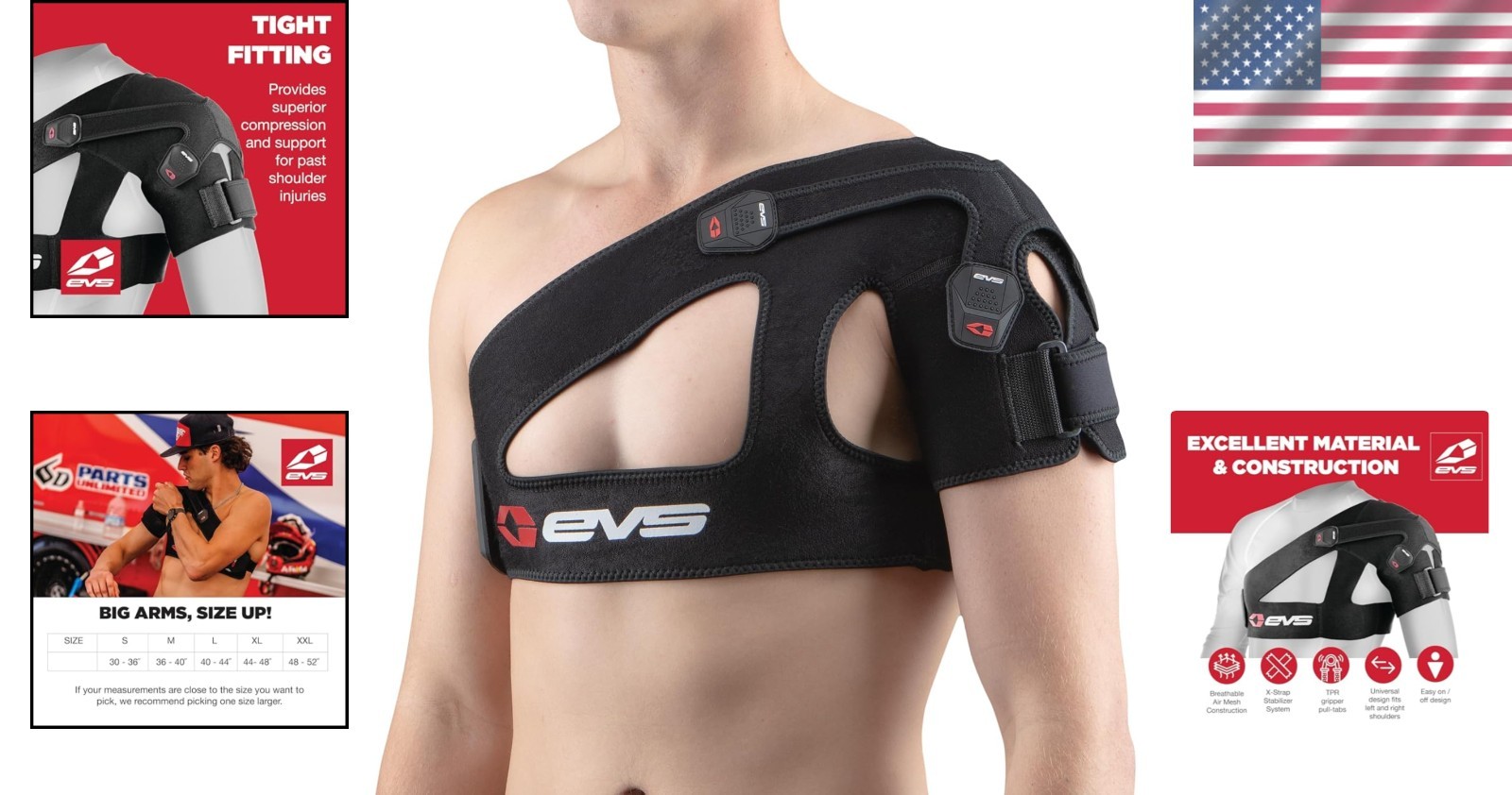 Ultimate Shoulder Stability Brace for Active Men – XX-Large Compression Support