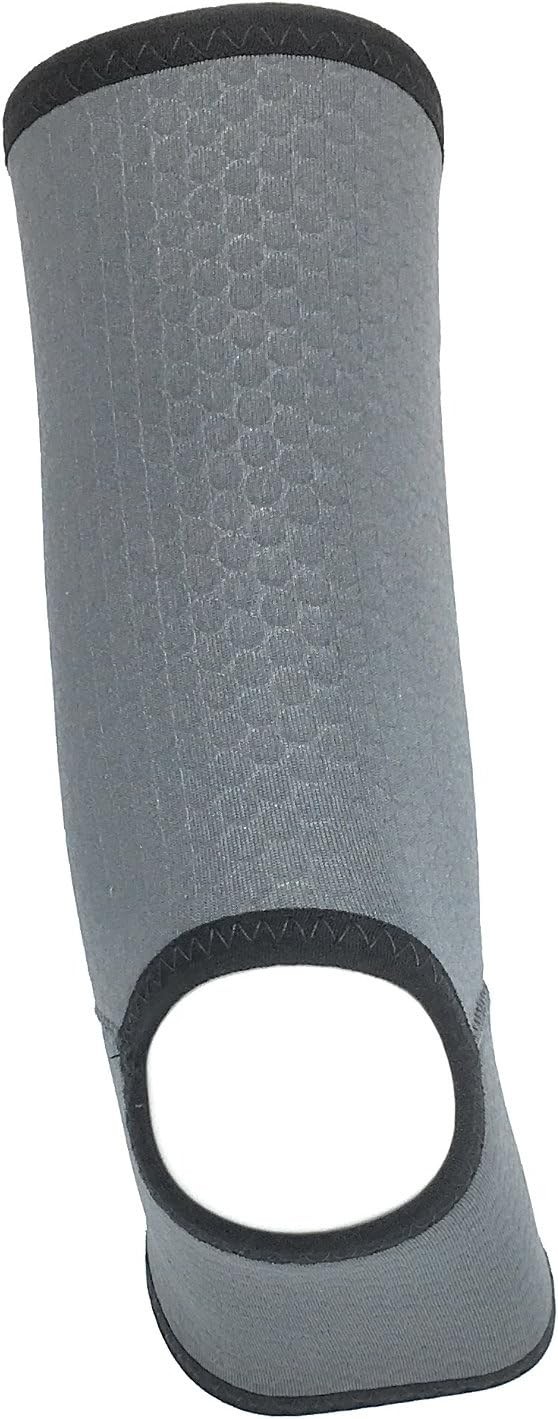 Champion Ankle Brace, Open Heel, Lightweight Support, Airmesh Fabric, Grey, Larg
