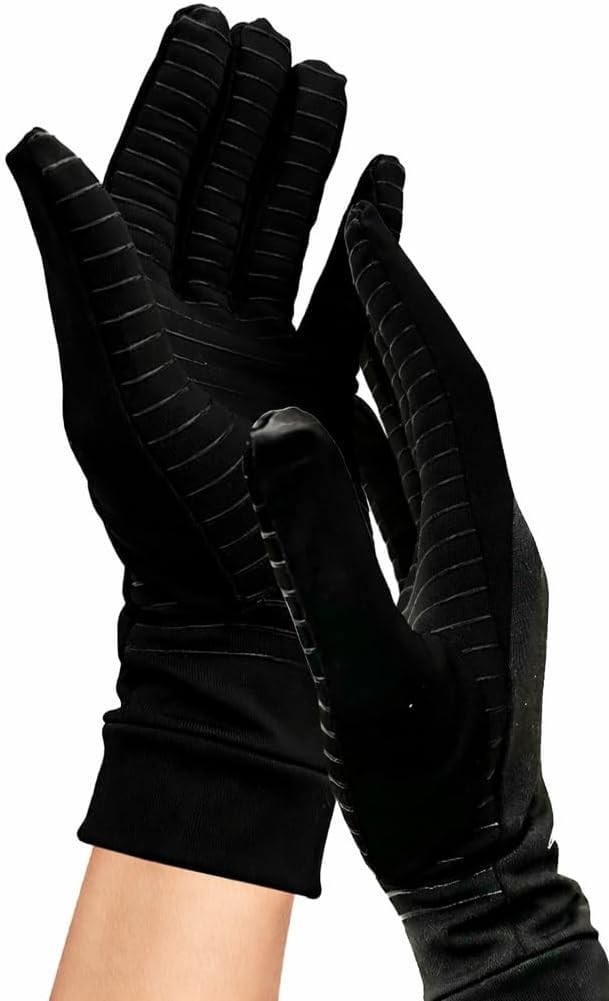 Doctor Developed Copper Arthritis gloves Compression for Medium, Black