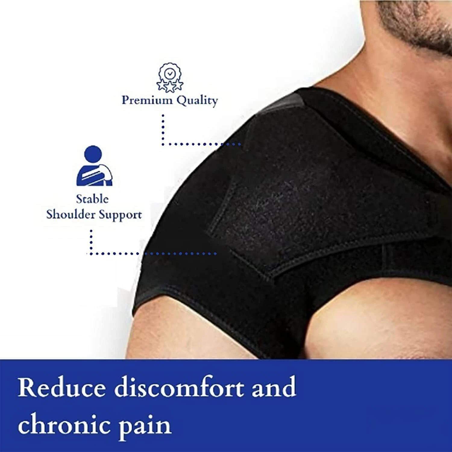 Shoulder Brace Support Compression Sleeve Torn Rotator Cuff Relief Joint AC Pain
