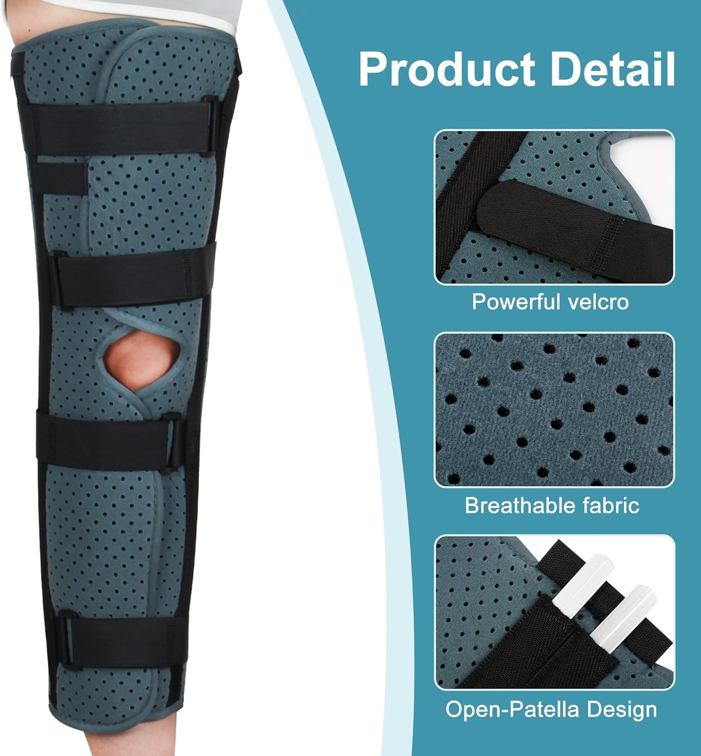 NIdreamCE Knee Immobilizer Leg Brace Stabilizer Post Surgery Recovery Fracture